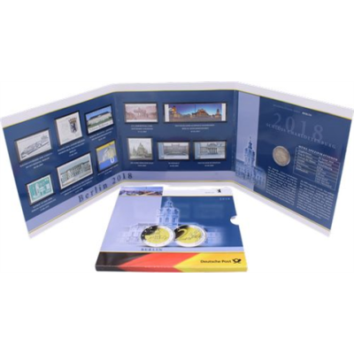 Deutschland-2Euro-Briefmarken-2018-Schloss Charlottenburg-Folder