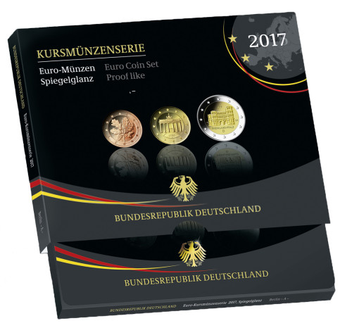 Deutschland  5 x 5,88 Euro Polierte Platte KMS 2017