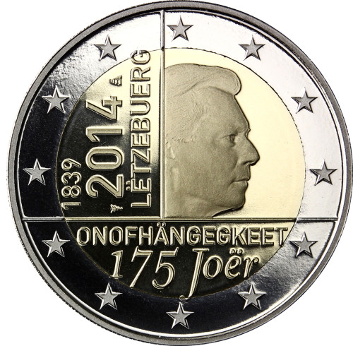 Luxemburg 6 x 2 Euro 2013 bis 2015 PP Nationalhymne bis Europaflagge im Etui