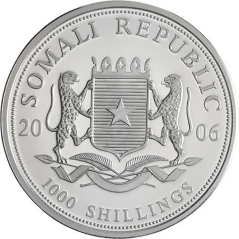 Somalia-1000 Shillings-2006-AGstgl-Elefant-Farbe-RS