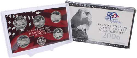 USA-5xQuarter Dollar-2006-AGpp-50 States Quarters-RS