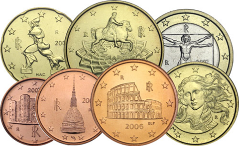 Italien-1,88Euro-2006-Kleinmünzsatz-1Cent-1Euro-RS