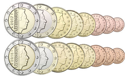 Luxemburg Euro Kursmünzensatz  3,88 Euro Bankfrisch Münzstreifen 