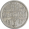 Danzig-0,5 Gulden-1927-AG-Kogge-VS