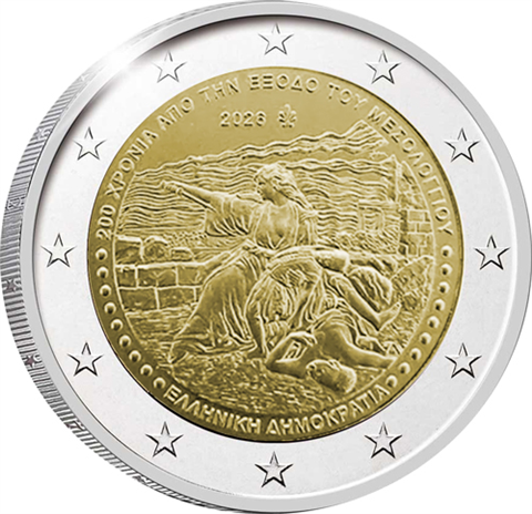 Griechenland-2Euro-2026-ExodusvonMessolonghi-RS