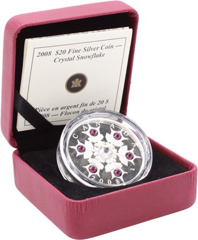 Kanada-20 Dollar-2008-AGpp-Amethyst Crystal Snowflake-RS