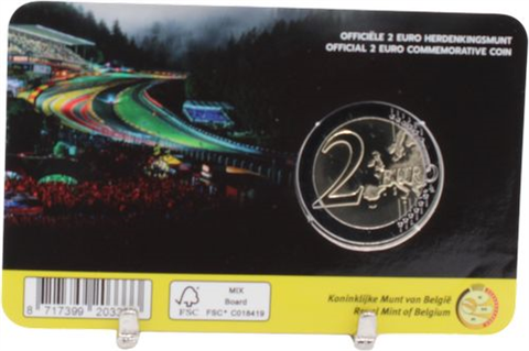 Belgien-2 euro-2025-Stgl-Rennstrecke-Coincard-Gelb-RS
