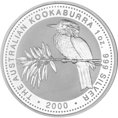 Australien-1-Unze-Silber-2000---1-Dollar-Kookaburra-RS