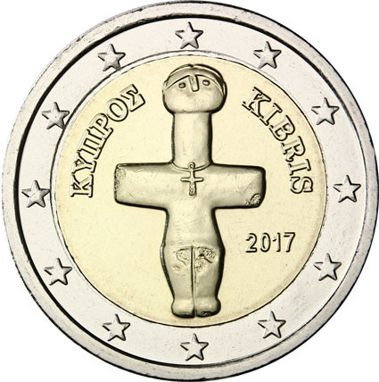 Zypern 2 Euro Münze  2017 Idol von Pomos 