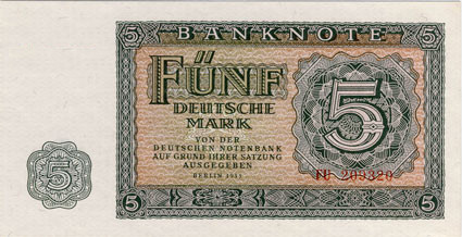 Geldscheine, Banknoten und Sondermünzen von Historia Hamburg DDR  1955