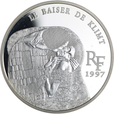 Frankreich-1,5 Euro 10 Francs-1997-AGpp-Klimt-RS