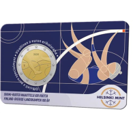 Finnland-2Euro-2025-Stgl-Coincard-weiß-Leichtathletik-RS