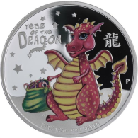 Tuvalu-50 Cent-2012-AGpp-Baby Drachen-Farbe-RS