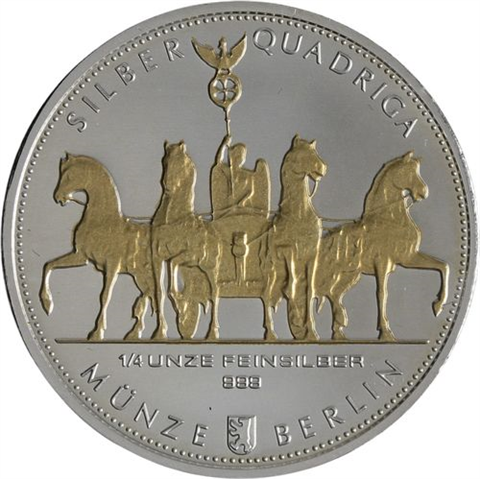Deutschland-1-4 Unze-2015-FD-vergoldet-Quadriga-RS