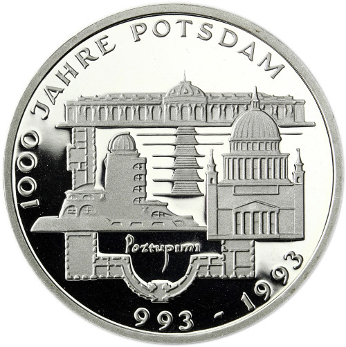 Deutschland 10 DM Silber 1993 PP 1000 Jahre Potsdam