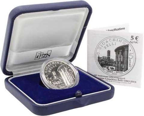 Italien-5Euro-2013-AGstgl-Belli-Etui