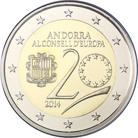 Euro Muenzen Andorra 2 2014