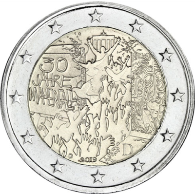Deutschland-2-Euro-2019-Mauerfall-D-bfr-I