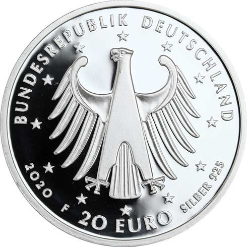 Deutschland 20 Euro 2020 Silber  PP 250. Geb.Ludwig van Beethoven