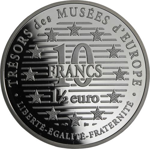Frankreich-1,5 Euro 10 Francs-1996-AGpp-Die Quelle-RS