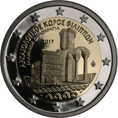 Griechenland-2 Euro-2017-PP-Philippi-Etui