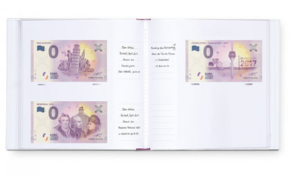358046 -  Album für  " Euro - Souvenier " Banknoten Billets 0 Euro Scheine