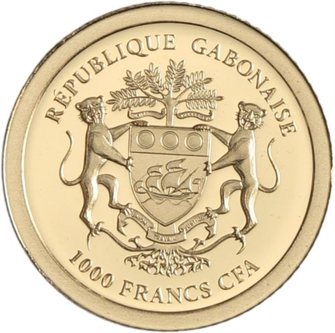 Gabun-7x1000 Francs-2023-AUpp-Half Gram Gold 2023- EtuiIII