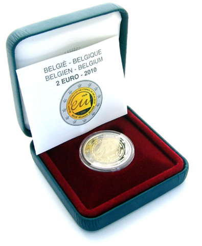 Belgien-2Euro-2010-PP-EU-Präsidentschaft-RS