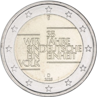 Deutschland-2 Euro-2025-bfr-Deutsche Einheit-Mzz.G-RS