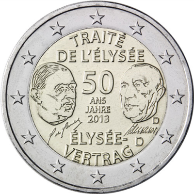 Deutschland-2Euro-2013-bfr-Elysee-Vertrag-D-RS
