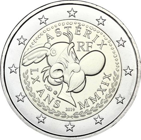 Frankreich-2Euro-2019-CoinCard-Idefix-60JahreAsterix-RS