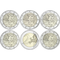 Deutschland 5 x 2 Euro 2019 - 30 Jahre Mauerfall - Münzzeichen ADFGJ