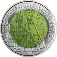 Österreich 25 Euro 2008 Hgh Silber Niob - Faszination Licht I