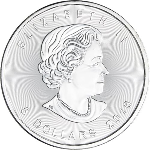 Kanada-5 Dollar-2016-AGstgl-Maple Leaf-Privy Farbe-RS