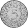 Deutschland 5 DM 1958 F Silberadler