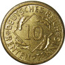 Deutsches Reichs Geld J.309 10 Rentenpfennig 1923 - 1924