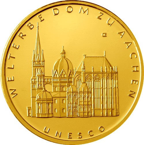 Deutschland 100 Euro 2012 stgl. UNESCO Welterbe Aachen Mzz. nach HISTORIA-Wahl