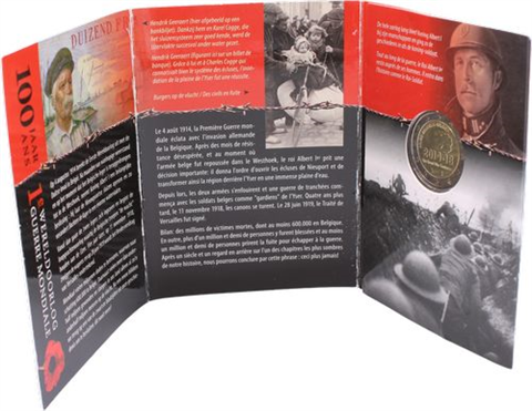 Belgien-2 Euro-2014-bfr-Ertster Weltkrieg-CoincardI