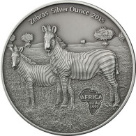 Silbermünzen Zebras Silver Ounces 2015