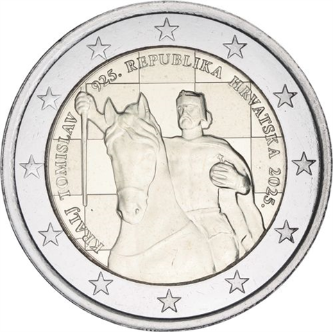 Kroatien-2 Euro-2025-bfr-König Tomislav-RS