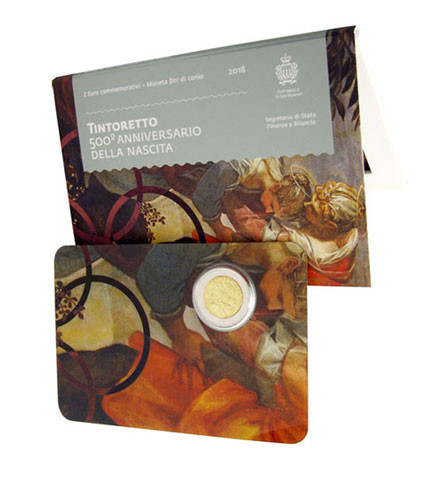 2 Euro Sondermünze Tintoretto aus San Marino von 2018