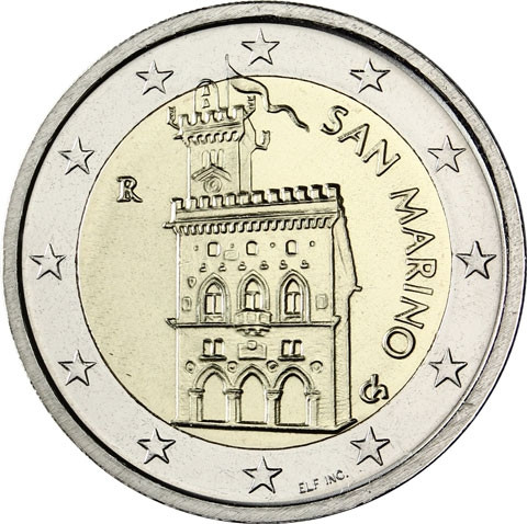 2 Euro Münze San Marino Regierungspalast Kursmünzen bestellen 