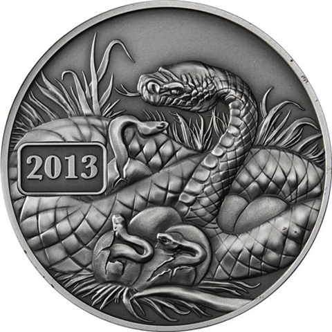 Tokelau-5Dollar-2013-1UnzeSilber-Schlange-RS