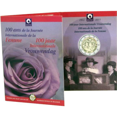 Belgien 2 Euro 2011 Weltfrauentag Blister