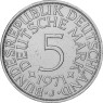BRD 5 DM Kursmünze 1971 J Heiermann Silber-Fünfer