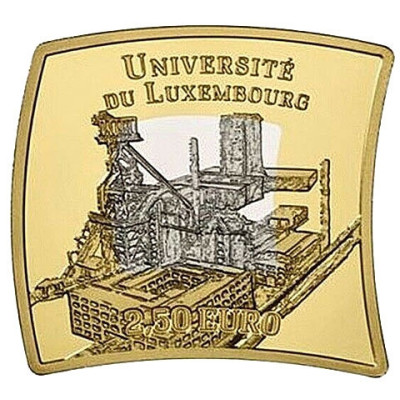 2,5 Euro 2019 Universität Luxemburg Silber-Nordic-Gold-Ausgabe eckig bestellen 