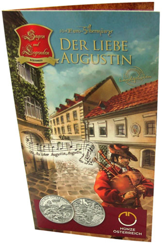 Österreich-10-Euro-2011-Silber-HGH-Der-liebe-Augustin-Folder