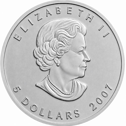 Kanada-5-Dollar-2007-1-Unze-Silber-Maple-Leaf-RS