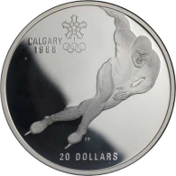 Kanada-20Dollar-1985-AGpp-Eisschnelllauf-RS