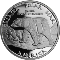 Alaska Jamul-1 Dollar-2015-AGpp-Polar Bär- Eskimo-RS